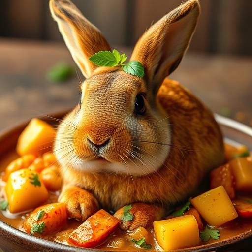 A delicious bunny chow overflowing with curry.